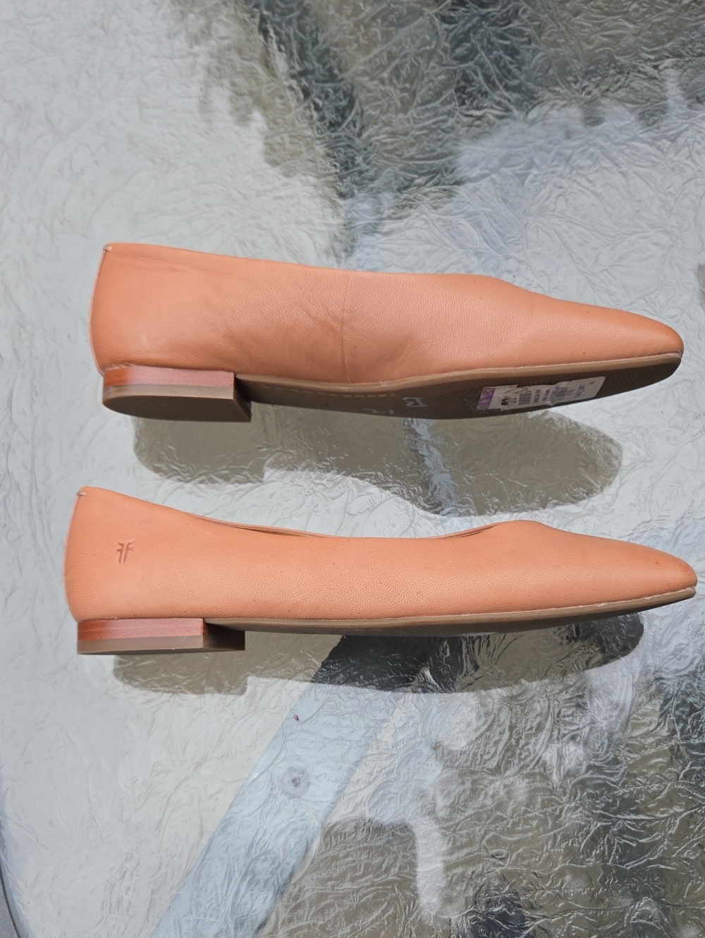 Frye Dana Sweetheart Ballet Flat Cognac Leather Square Toe Slipon Shoes Size 8.5 - Picture 4 of 11